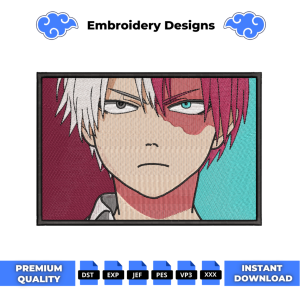 Todoroki Shoto Embroidery Design