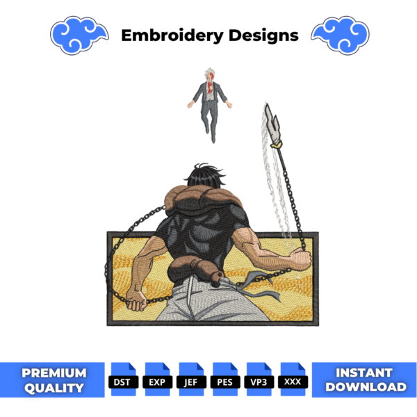 Toji VS Gojo Embroidery Design