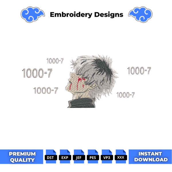 Tokyo Ghoul 1000-7 Embroidery Design