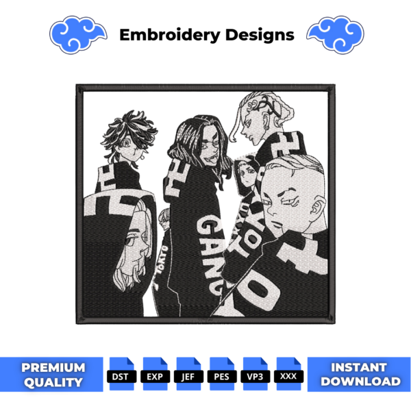 Tokyo Revengers Embroidery Design