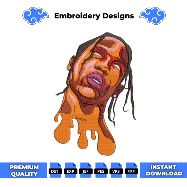 Travis Scott 2 Embroidery Design