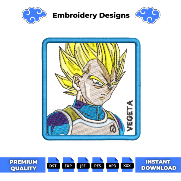 Trucker Cap Vegeta Super Saiyan Embroidery Design