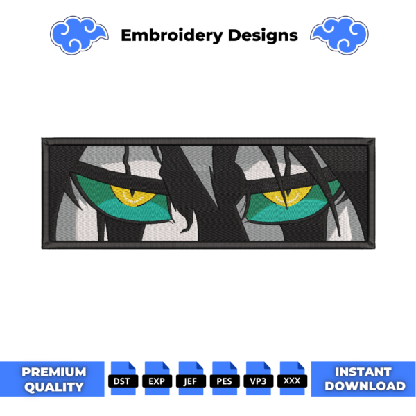 Ulquiorra Eyes Embroidery Design