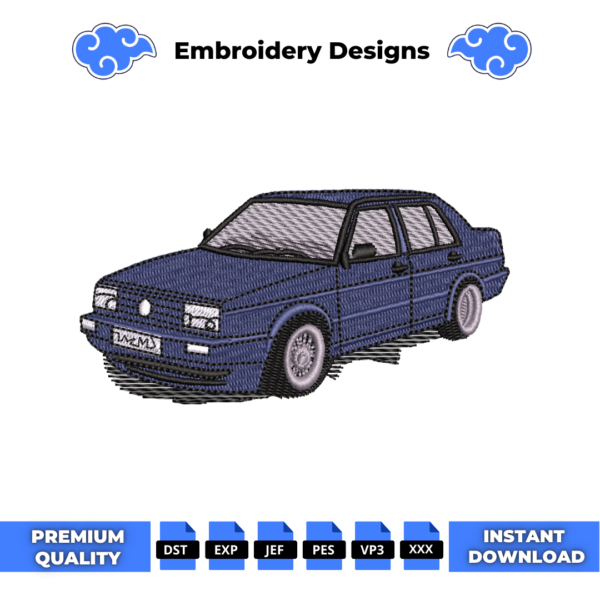 Volkswagen Jetta Embroidery Design