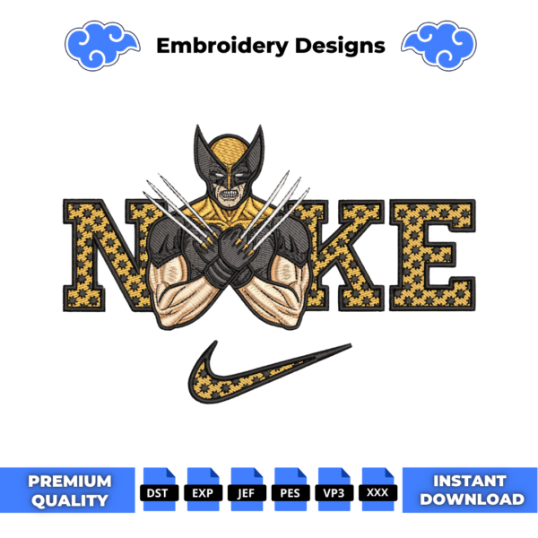 Wolverine Embroidery Design