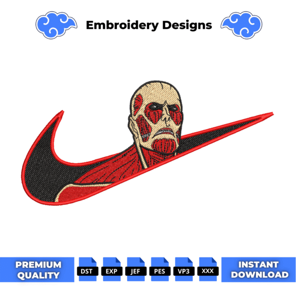 Colossal Titan Embroidery Design