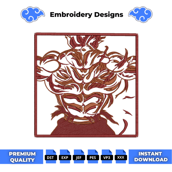 Yujiro Boxed Anime Embroidery Design