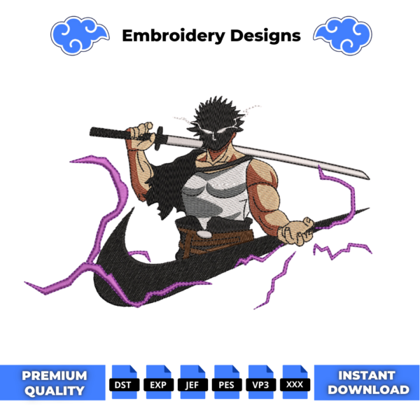 Yami Swoosh Embroidery Design