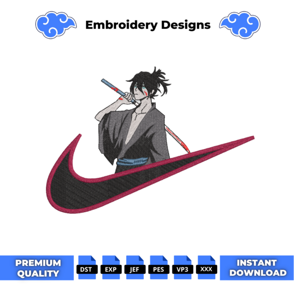 Yato Swoosh Embroidery Design