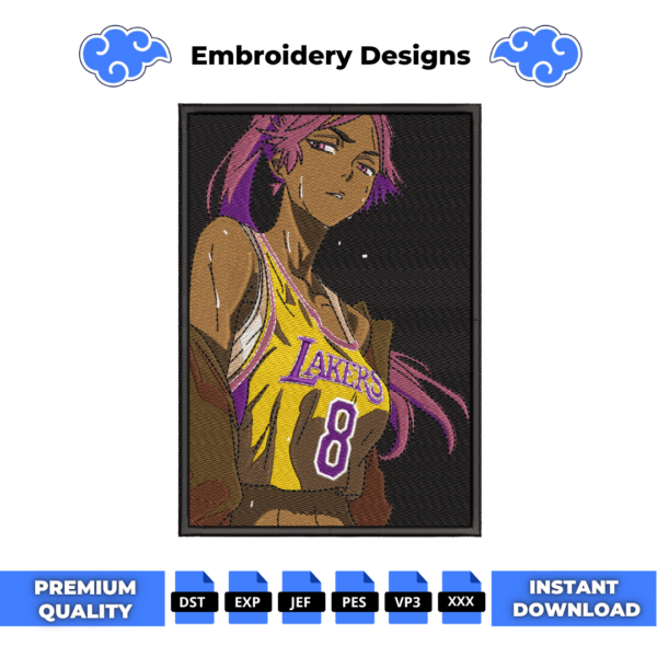 Yoruichi Shihouin Embroidery Design