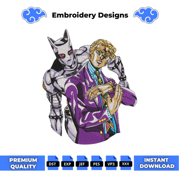 Yoshikage Kira Embroidery Design
