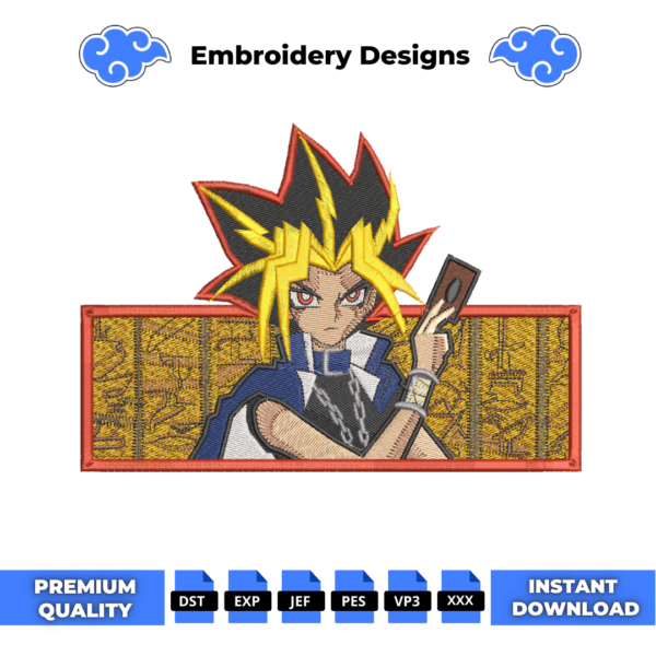 Yu Gi Oh Boxed Embroidery Design
