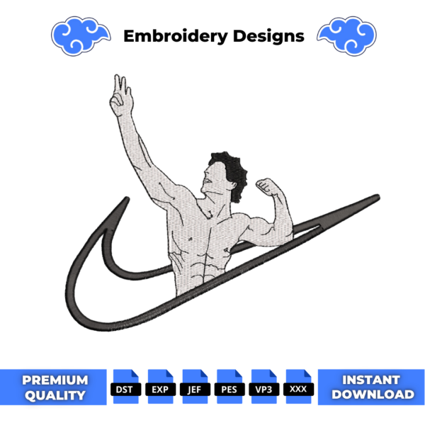 Zyzz Gym Embroidery Design