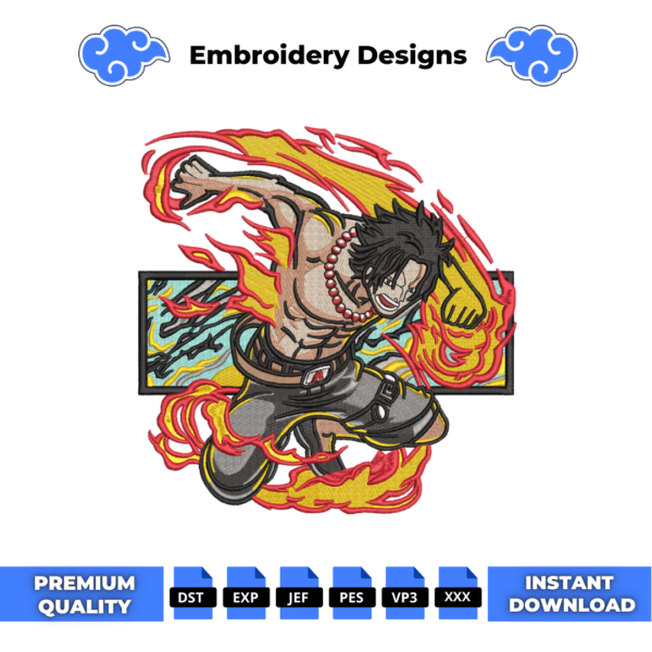 Ace Eternal Fire Embroidery Design