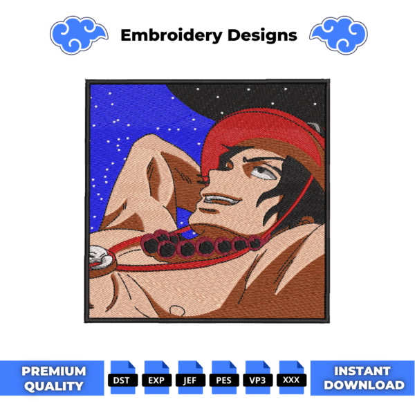 Ace Night Embroidery Design