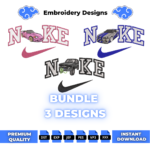 Bundle 3 Swoosh Cars Embroidery Design