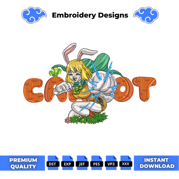 Carrot One Piece Embroidery Design