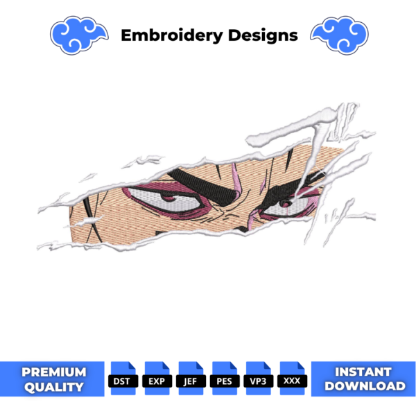 Choso Eyes Anime Embroidery Design