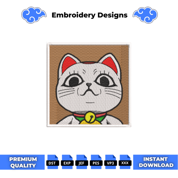 Dandadan Cat Turbo Granny Embroidery Design