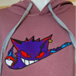 Gengar Embroidery Design stitched by a customer