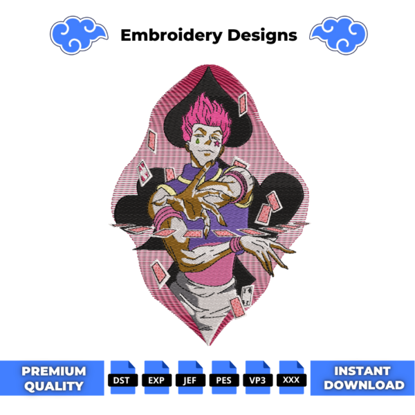 Hisoka Embroidery Design
