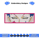 Hisoka Eyes Anime Embroidery Design