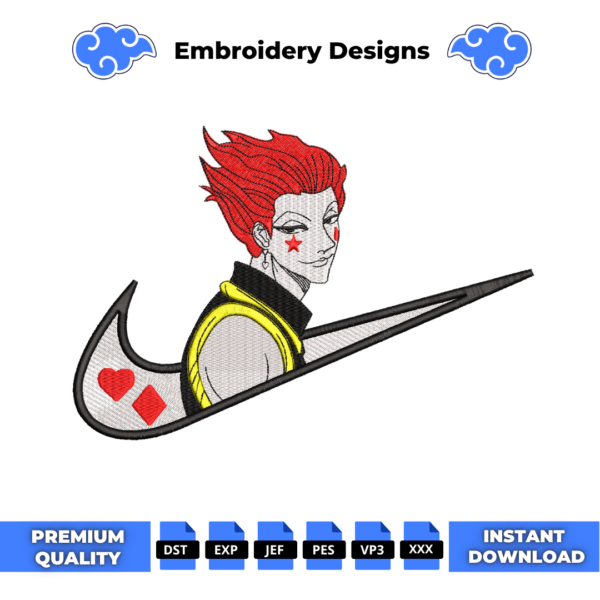 Hisoka Swoosh Embroidery Design