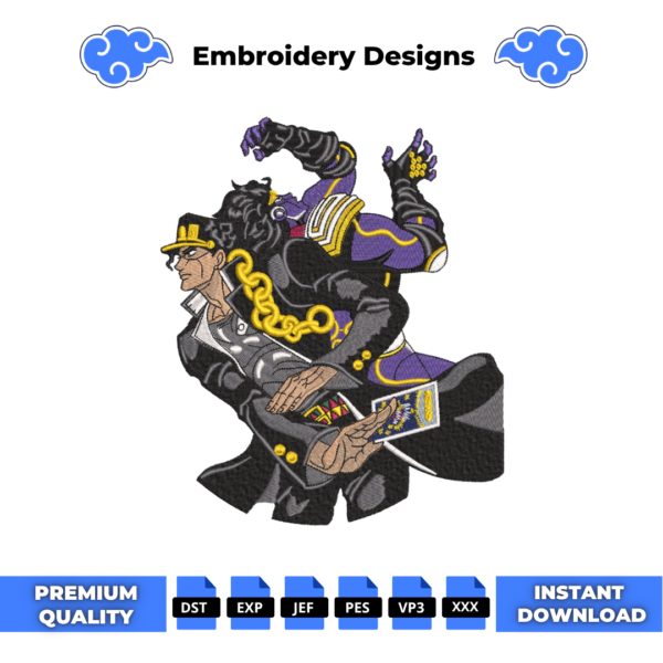 Jotaro Embroidery Design