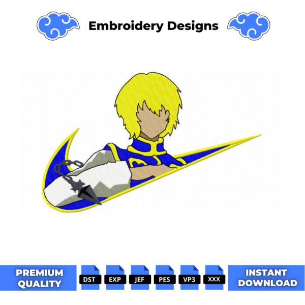 Kurapika Embroidery Design