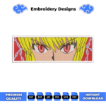 Kurapika Eyes HxH Embroidery Design