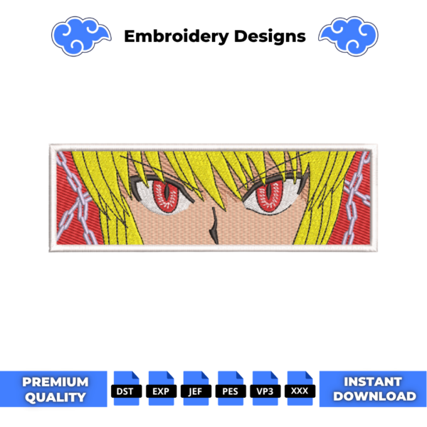 Kurapika Eyes HxH Embroidery Design