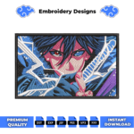 Sasuke Electric Embroidery Design