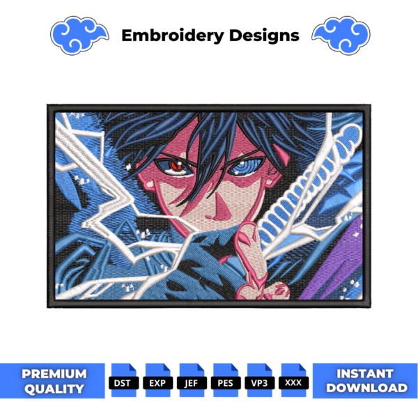 Sasuke Electric Embroidery Design