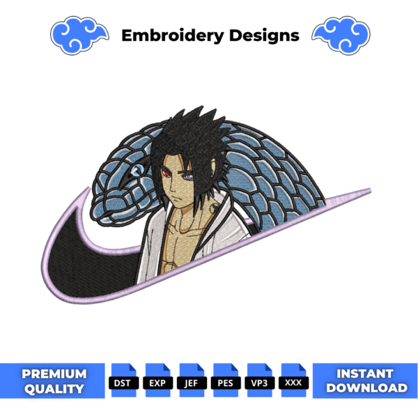 Sasuke Snake Embroidery Design