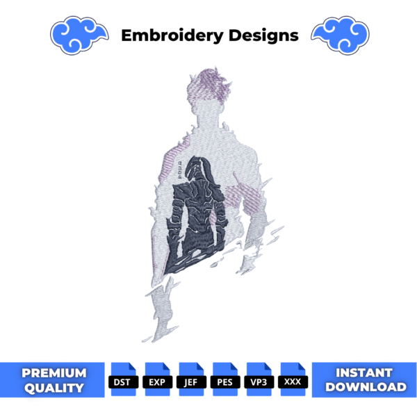 Solo Leveling Shadow Embroidery Design