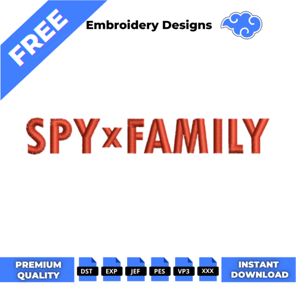 Spy X Family Logo Embroidery Design