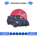 Subaru Impreza WRX STI Embroidery Design