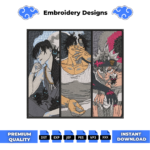 Black Clover Anime Embroidery Design