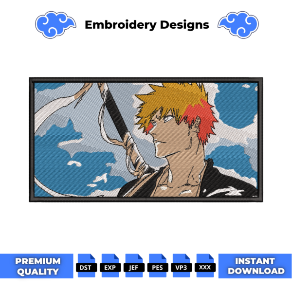Bleach Embroidery Design