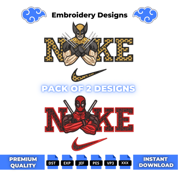 Deadpool and Wolverine Embroidery File