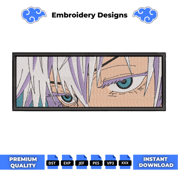 Gojo Blue Eyes Embroidery Design