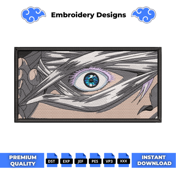 Gojo Satoru Eye Embroidery Design