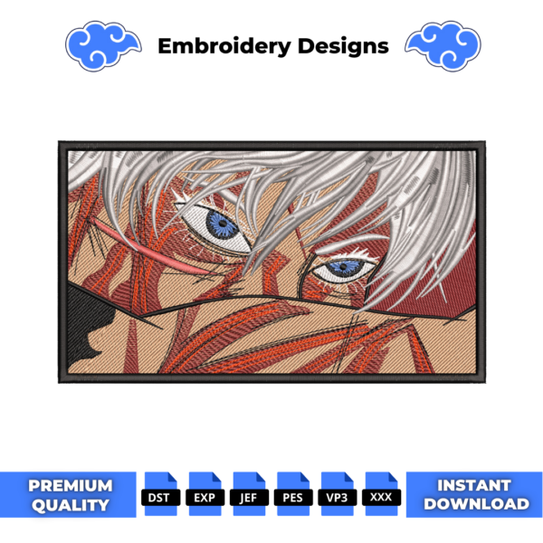 Gojo The Fallen Angel Embroidery Design