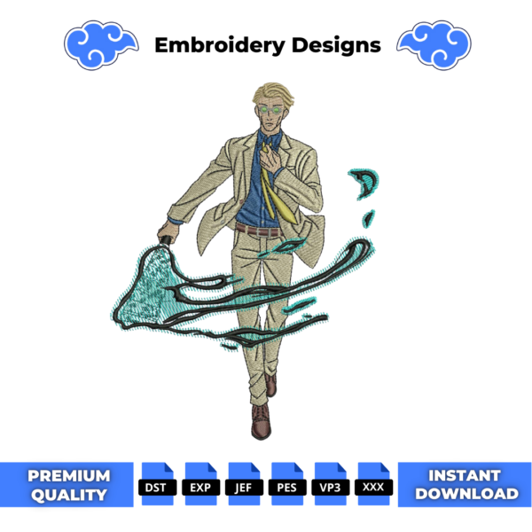 Nanami Kento JJK Embroidery Design