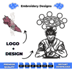 Ryomen Sukuna and Logo Embroidery Design
