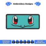 Squirtle Eyes Embroidery Design