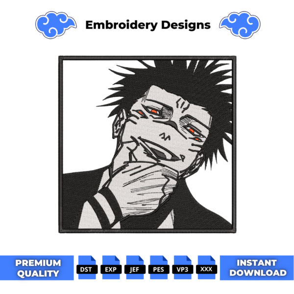 Sukuna BW Embroidery Design