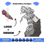 Sukuna Ryomen and Logo Embroidery Design