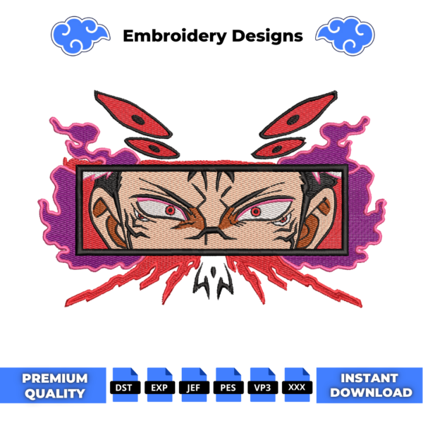 Sukuna Ryomen Eyes Embroidery Design