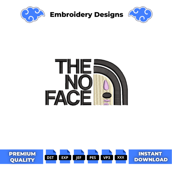 The No Face Embroidery Design